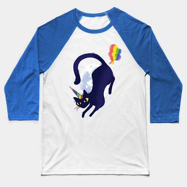 Cat Unicorn rainbow cute and lovely Baseball T-Shirt by Midoart